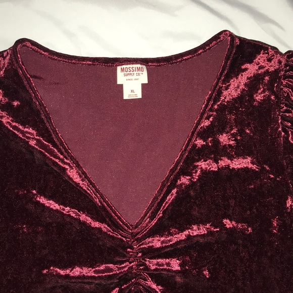 Velvet V- Neck Shirt - Picture 4 of 5